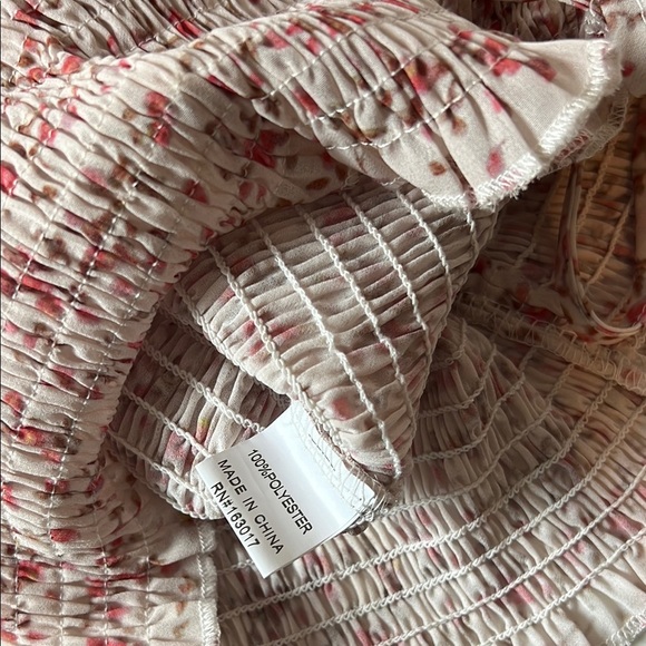 Princess Polly Azure Floral Mini Dress Shirred Babydoll Size 2 - Picture 5 of 5